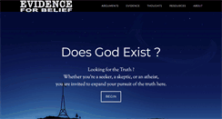 Desktop Screenshot of evidenceforbelief.com