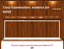 Tablet Screenshot of evidenceforbelief.org